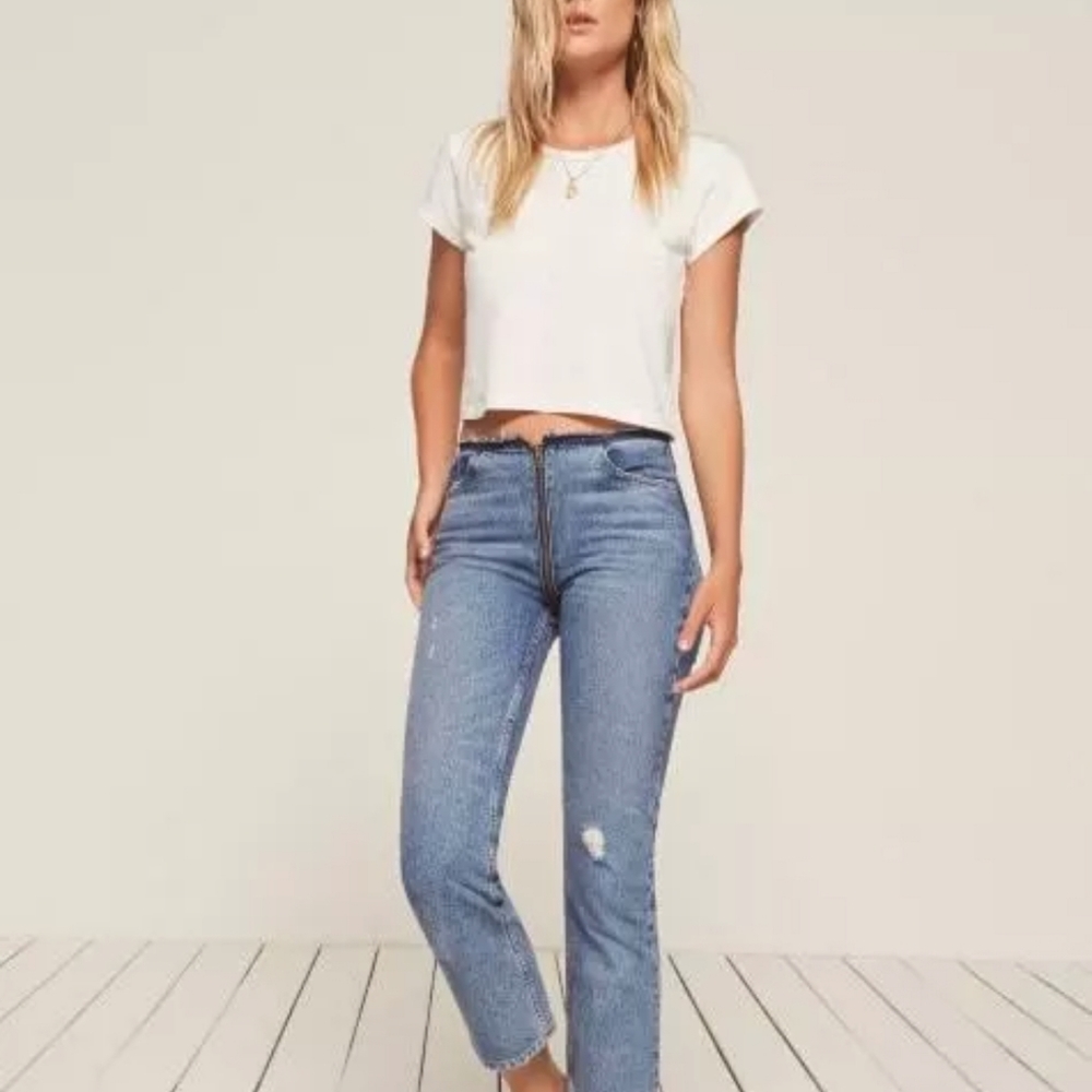Reformation zipper jeans